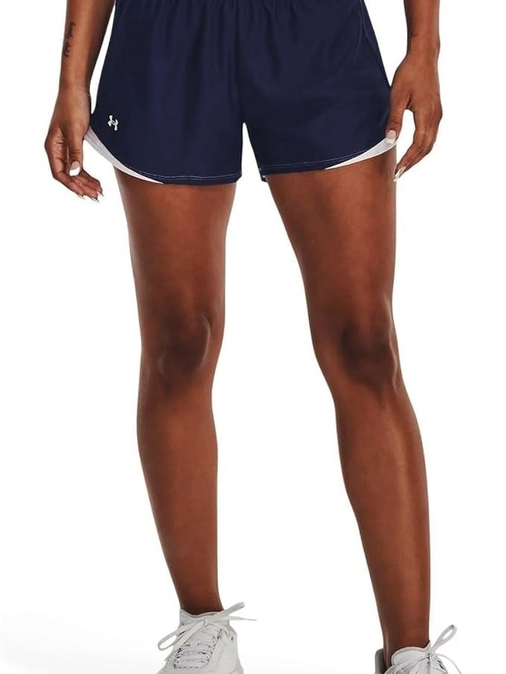 Under Armour Navy Blue Women's Athletic Shorts with White Trim​